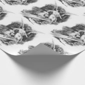 女の子の子供を守る天使 ラッピングペーパー (角)