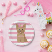 女の子の子犬の誕生会II ペーパープレート (パーティー)