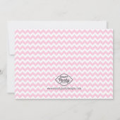 女の子の子猫のプリンセスの誕生日の足tyの招待状 招待状 (裏面)