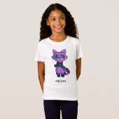 女の子の子猫のTシャツ Tシャツ (正面フル)
