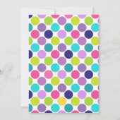 女の子の孔雀の誕生日パーティー招待状 招待状 (裏面)