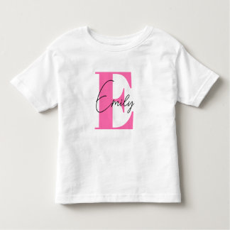 女の子の学校用シャツ、カスタム名入りシャツ トドラーTシャツ