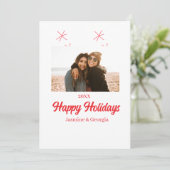 女の子の家族のホリデーシーズン写真ギフト クリスマス (スタンド正面)