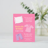 女の子の寝込み誕生日パーティー招待状 招待状 (スタンド正面)