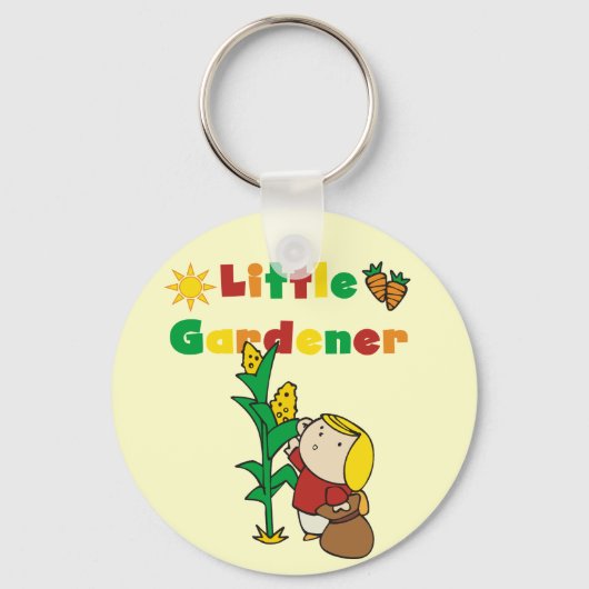 女の子の小さい庭師のTシャツおよびギフト キーホルダー (正面)