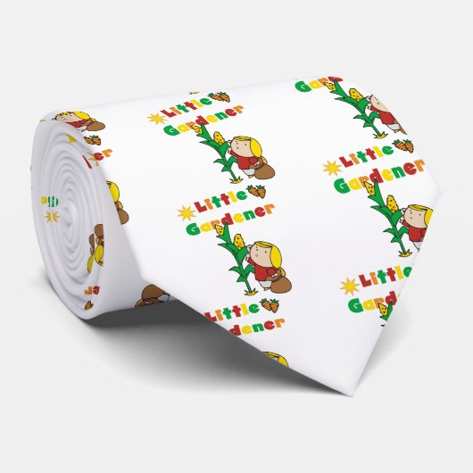 女の子の小さい庭師のTシャツおよびギフト ネクタイ (ロール)