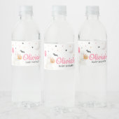 女の子の小さなブーはほとんどデューベビーシャワー ペットボトルラベル (ボトル)