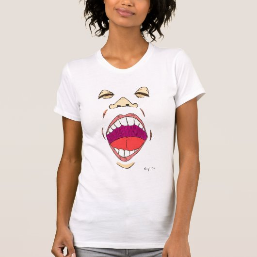 女の子の小柄Tシャツを「叫ぶ」 Tシャツ (正面)