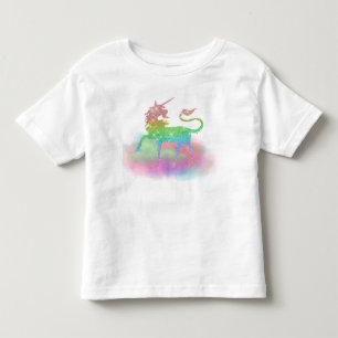 女の子の幼児の虹のユニコーンのファンタジーのTシャツ トドラーTシャツ