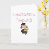 女の子の幼稚園の卒業生のTシャツおよびギフト カード (黄色い花)