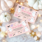 女の子の幽霊リトルブーはデューハロウィーン赤ちゃんシャワー エンクロージャーカード