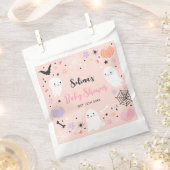 女の子の幽霊リトルブーはデューハロウィーン赤ちゃんシャワー フェイバーバッグ (クリップ留めされた状態)