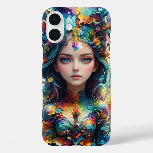 女の子の幾何学的パターン Case-Mate iPhoneケース (裏面)