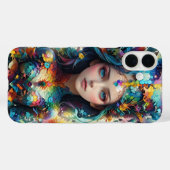 女の子の幾何学的パターン Case-Mate iPhoneケース (裏面 (横))