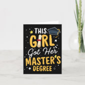 女の子の得マスターズ学位の卒業はそれをマスター カード (正面)