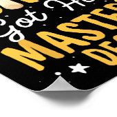 女の子の得マスターズ学位の卒業はそれをマスター ポスター (角)