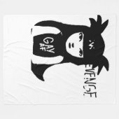 女の子の復讐 フリースブランケット (正面(横))