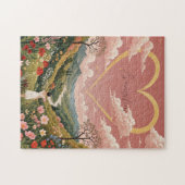 女の子の心のこもったパーソナライズされた視線 ジグソーパズル (横)