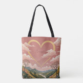 女の子の心のこもったパーソナライズされた視線 トートバッグ (裏面)