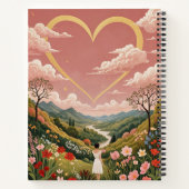 女の子の心のこもったパーソナライズされた視線 ノートブック (裏面)