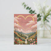 女の子の心のこもったパーソナライズされた視線 ポストカード (スタンド正面)