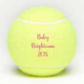 女の子の性はテディー・ベアが付いているテニス・ボールを明らかにします テニスボール (裏面)