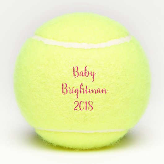 女の子の性はテディー・ベアが付いているテニス・ボールを明らかにします テニスボール (裏面)
