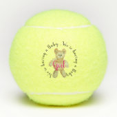 女の子の性はテディー・ベアが付いているテニス・ボールを明らかにします テニスボール (正面)