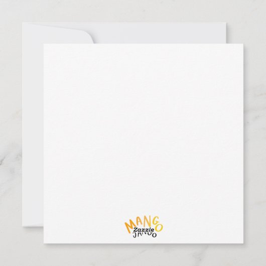 女の子の性別がピンクの傾きの妊娠を明らかにする シーズンカード (裏面)