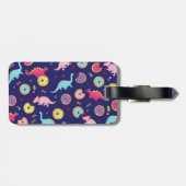 女の子の恐竜とドーナツ荷物タグ ラゲッジタグ (裏面横)