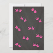 女の子の恐竜の誕生日の招待状/ディーノのパーティー 招待状 (裏面)