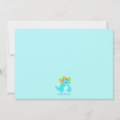 女の子の恐竜の誕生日の招待状 招待状 (裏面)