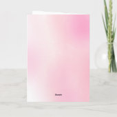 女の子の恐竜の誕生日パーティー サンキューカード (裏面)