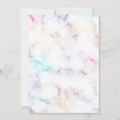 女の子の恐竜ピンクグリッターTyrannosaurus 招待状 (裏面)