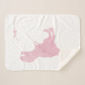 女の子の恐竜毛布-恐竜の子供部屋の装飾 シェルパブランケット (正面(横))