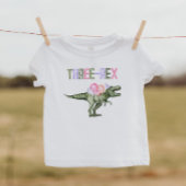 女の子の恐竜3レックスTシャツ トドラーTシャツ