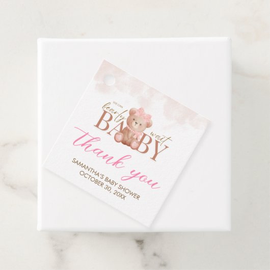 女の子の我々は赤ちゃんシャワー広場を待つことができる フェイバータグ (インサイチュ)