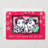 女の子の手作り編み物クロシェのクリスマスカード シーズンカード (正面)