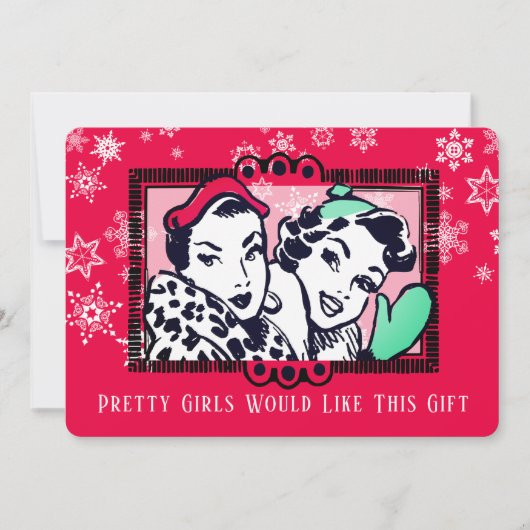 女の子の手作り編み物クロシェのクリスマスカード シーズンカード (正面)