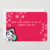 女の子の手作り編み物クロシェのクリスマスカード シーズンカード (裏面)