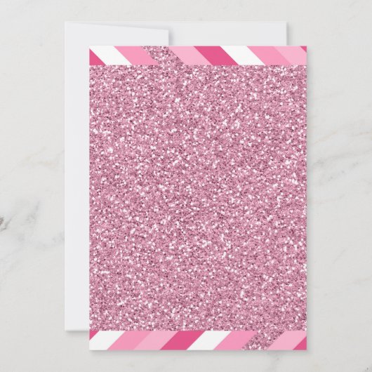 女の子の手書きパーティー招待状 招待状 (裏面)