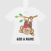 女の子の振動猿 オーナメント (正面)