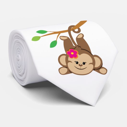 女の子の振動猿 ネクタイ (ロール)