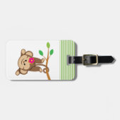 女の子の振動猿 ラゲッジタグ (正面横)