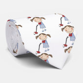 女の子の掃除機をかけるTシャツおよびギフト ネクタイ (ロール)