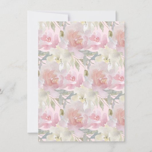 女の子の散水赤ちゃんシャワー水の色ホイルバルーン 招待状 (裏面)