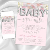 女の子の散水赤ちゃんシャワー水の色ホイルバルーン 招待状