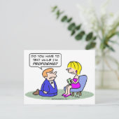 女の子の文字男が提案する。 ポストカード (スタンド正面)