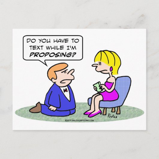 女の子の文字男が提案する。 ポストカード (正面)