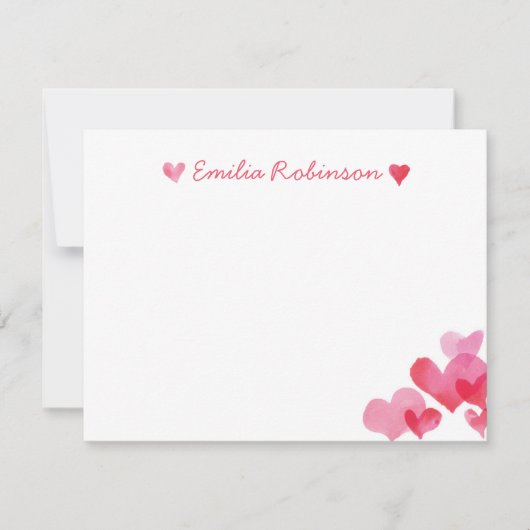 女の子の文房具セット ノートカード (正面)